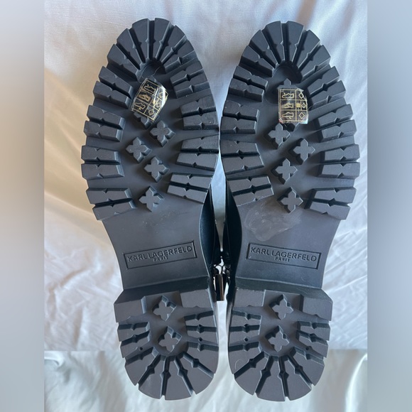 Karl Lagerfeld Paris Pipa Crystal Embellishment Platform Women’s Boot Size 7 - Picture 6 of 9